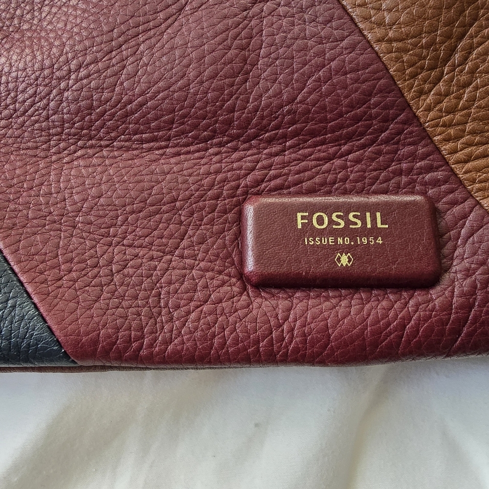 Fossil Emerson Patchwork Dark Leather Bag - image 2